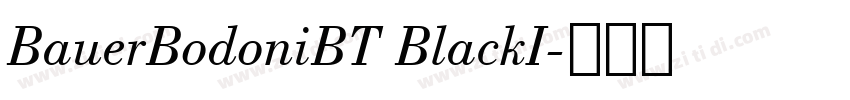 BauerBodoniBT BlackI字体转换